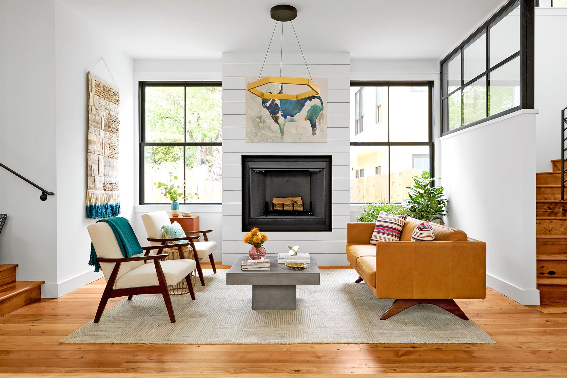 Custom stained hardwood floors
